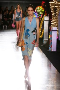 Model on the catwalkMOSCHINO Spring Summer 2018 Menswear and Women's Resort Collection, Runway, Los Angeles, USA - 08 Jun 2017