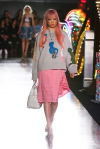 Model on the catwalkMOSCHINO Spring Summer 2018 Menswear and Women's Resort Collection, Runway, Los Angeles, USA - 08 Jun 2017