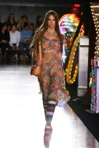 Model on the catwalkMOSCHINO Spring Summer 2018 Menswear and Women's Resort Collection, Runway, Los Angeles, USA - 08 Jun 2017
