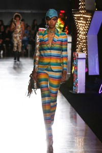 Model on the catwalkMOSCHINO Spring Summer 2018 Menswear and Women's Resort Collection, Runway, Los Angeles, USA - 08 Jun 2017