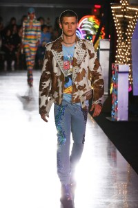Model on the catwalkMOSCHINO Spring Summer 2018 Menswear and Women's Resort Collection, Runway, Los Angeles, USA - 08 Jun 2017