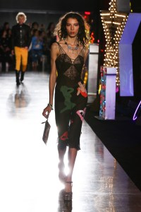 Model on the catwalkMOSCHINO Spring Summer 2018 Menswear and Women's Resort Collection, Runway, Los Angeles, USA - 08 Jun 2017