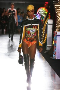 Jasmine Tookes on the catwalkMOSCHINO Spring Summer 2018 Menswear and Women's Resort Collection, Runway, Los Angeles, USA - 08 Jun 2017