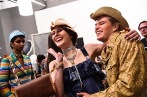 Models backstageMOSCHINO Spring Summer 2018 Menswear and Women's Resort Collection, Backstage, Los Angeles, USA - 08 Jun 2017