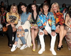 Olivia Holt, Charli XCX, Amanda Steele, Cameron Dallas and Gigi Gorgeous in the front rowMOSCHINO Spring Summer 2018 Menswear and Women's Resort Collection, Front Row, Los Angeles, USA - 08 Jun 2017