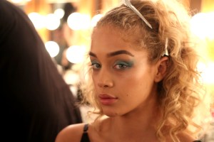 Jasmine Sanders backstageMOSCHINO Spring Summer 2018 Menswear and Women's Resort Collection, Los Angeles, USA - 08 Jun 2017