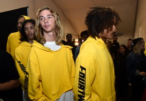 Models backstage for Wiz Khalifa collaboration with 424 and Pleasures