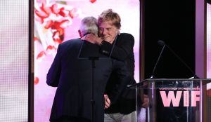 Dan Rather and Robert RedfordWomen In Film Crystal and Lucy Awards, Show, Los Angeles, USA - 13 Jun 2017