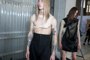 Backstage at Rick Owens Men's Spring 2018