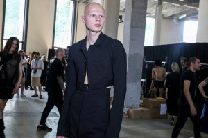 Backstage at Rick Owens Men's Spring 2018