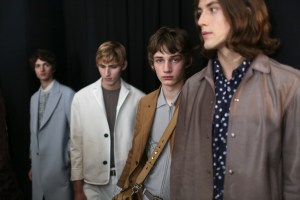 Backstage at Salvatore Ferragamo Men's Spring 2018