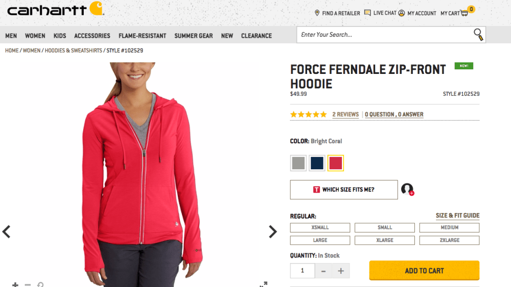 True Fit, personalization, Carhartt