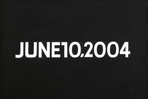 On KawaraJune 10, 2004 (from Today Series, 1966-) "Thursday"acrylic on canvas10 1/8 by 13 5/8 in. 25.7 by 34.6 cm.Executed in 2004.Estimate $200/300,000