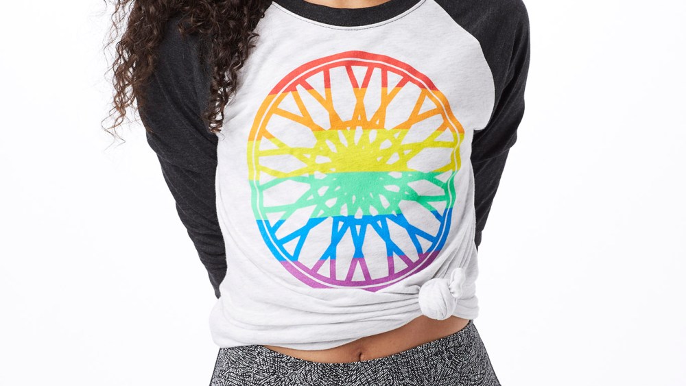 A look from SoulCycle's Pride Collection