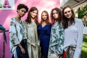 Stella McCartney with models in her Resort 2018 collection.