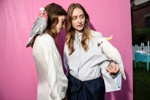 Models wearing Stella McCartney Resort 2018.