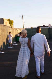 On the grounds of the PopUp Dinner in Brooklyn.