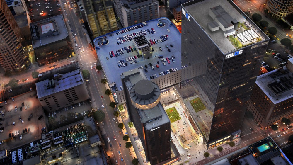 An aerial view of The Bloc