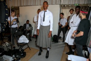 Backstage at Thom Browne Men's Spring 2018