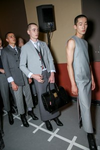 Backstage at Thom Browne Men's Spring 2018