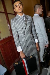 Backstage at Thom Browne Men's Spring 2018