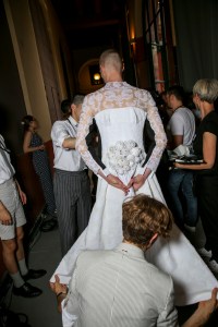 Backstage at Thom Browne Men's Spring 2018