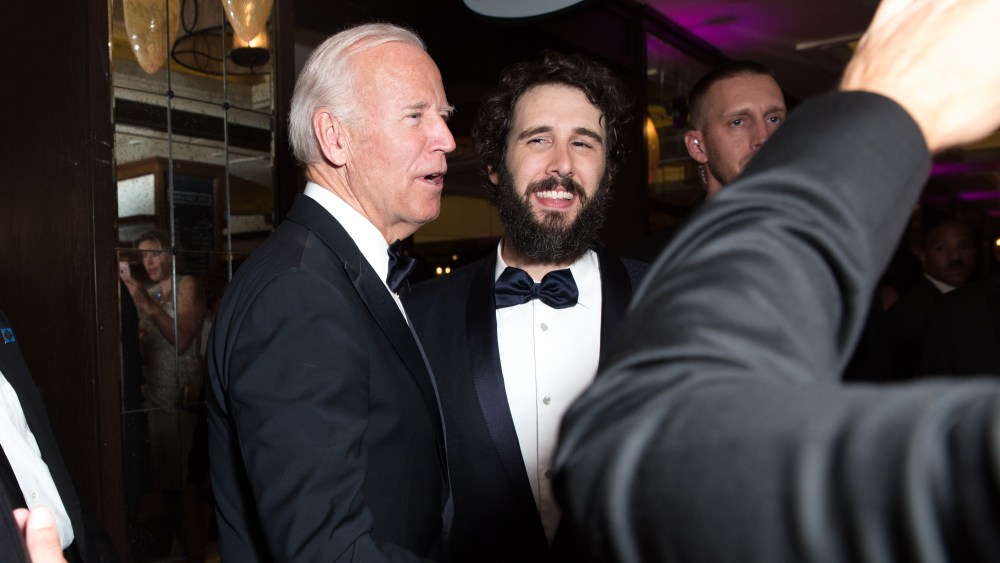 Joe Biden and Josh Groban