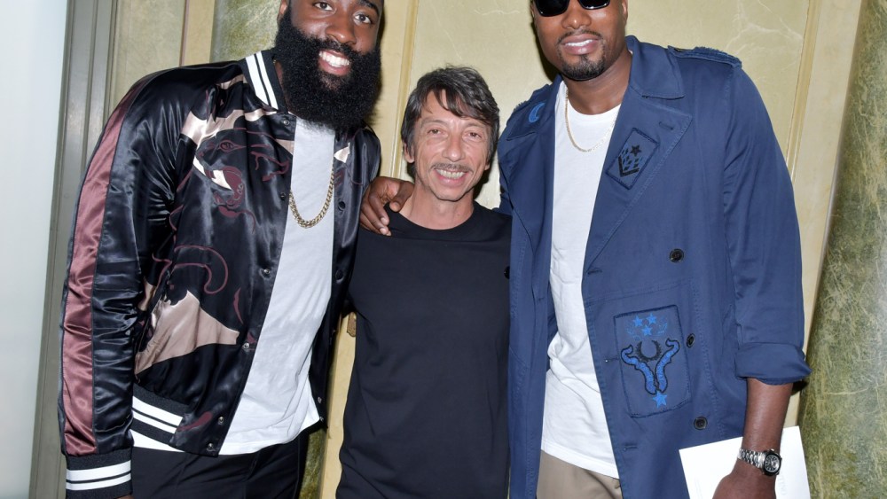 James Harden, Pierpaolo Piccioli and Serge Ibaka in the front rowValentino show, Spring Summer 2018, Paris Fashion Week Men's, France - 21 Jun 2017