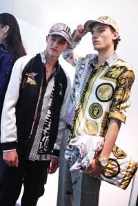 Backstage at Versace Men's Spring 2018