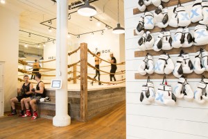 Vintage boxing ring at Shadowbox in New York