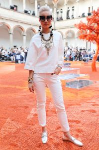 Esther Quek in the front rowErmenegildo Zegna show, Spring Summer 2018, Milan Fashion Week Men's, Italy - 16 Jun 2017