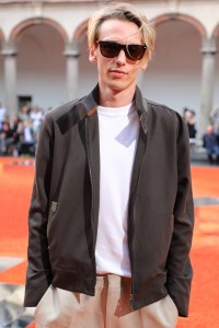 Jamie Campbell Bower in the front rowErmenegildo Zegna show, Spring Summer 2018, Milan Fashion Week Men's, Italy - 16 Jun 2017