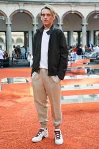 Jamie Campbell Bower in the front rowErmenegildo Zegna show, Spring Summer 2018, Milan Fashion Week Men's, Italy - 16 Jun 2017