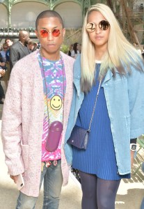 Pharrell Williams and Helen Lasichanh at Chanel