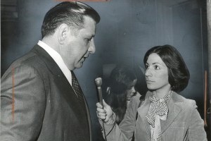 Andrea interviewing former Philadelphia Mayor Frank Rizzo