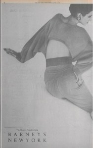 A vintage Barneys ad for Azzedine Alaïa.