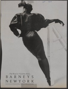 A vintage Barneys ad for Azzedine Alaïa.