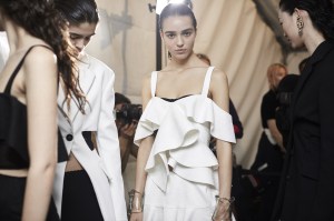 Backstage at Proenza Schouler Spring 2018