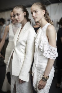 Backstage at Proenza Schouler Spring 2018