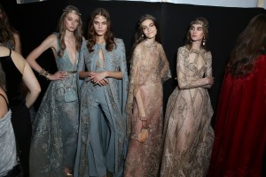 Backstage at Elie Saab Couture Fall 2017