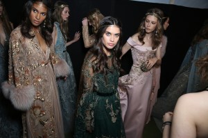 Backstage at Elie Saab Couture Fall 2017