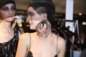 Backstage at Giorgio Armani Privé Couture Fall 2017