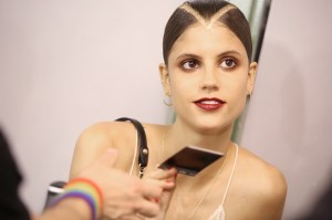Backstage at Jean Paul Gaultier Couture Fall 2017