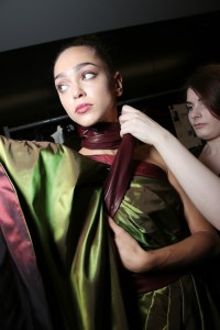 Backstage at Jean Paul Gaultier Couture Fall 2017