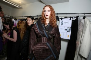 Backstage at Jean Paul Gaultier Couture Fall 2017