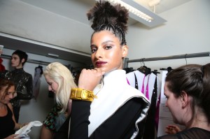 Backstage at Jean Paul Gaultier Couture Fall 2017