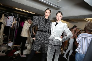 Backstage at Jean Paul Gaultier Couture Fall 2017