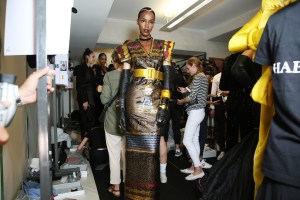 Backstage at Jean Paul Gaultier Couture Fall 2017