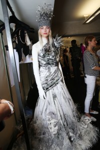 Backstage at Jean Paul Gaultier Couture Fall 2017