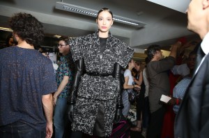 Backstage at Jean Paul Gaultier Couture Fall 2017